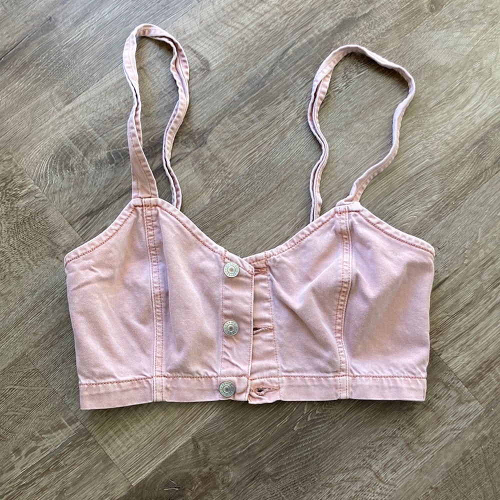 Denim crop top